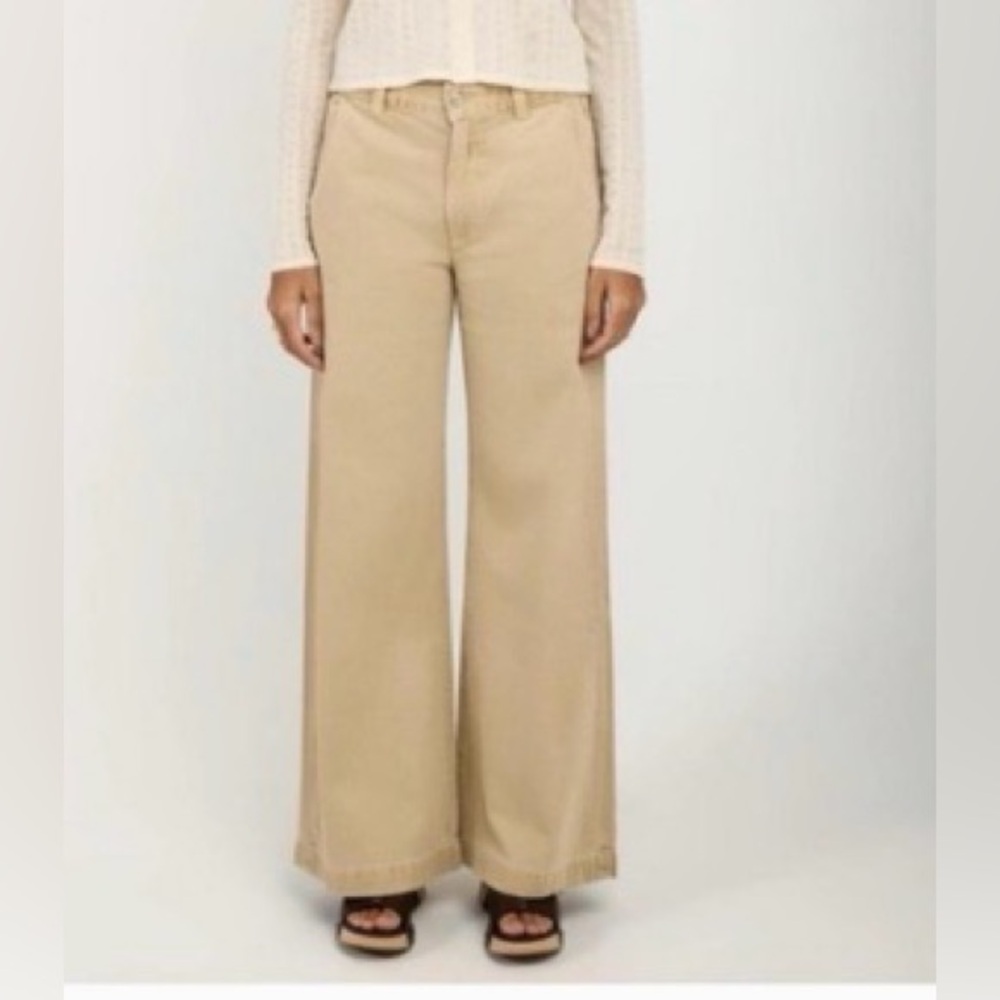 NWT Citizens Of Humanity Beverly Trouser Taos‎ Sand Tan Wide Leg size 29 - Picture 2 of 8